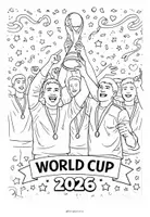 Vorschau - Mal- und Bastelvorlagen - Ausmalbilder Fußball Weltmeisterschaft 2026 - Seite 3