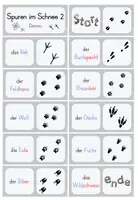 Vorschau - Spiele - Tiere im Winter – Domino-Spiel mit Tierspuren | Sachunterricht Klasse 2–3 - Seite 2