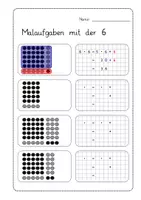 Vorschau - Arbeitsblätter - Malaufgaben mit der 6 - Zerlegungs-Strategie einführen und üben - Deckblatt