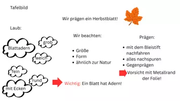 Vorschau - Arbeitsblätter - Prägen Herbstblatt - Deckblatt