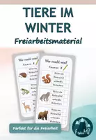 Vorschau - Spiele - Tiere im Winter – Freiarbeitsmaterial zu Winterschlaf, Winterruhe & Co | Kl. 2–3 - Deckblatt