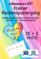 Vorschau - Arbeitsblätter - Rechenspaziergang Addition bis 100 - Platzhalter - Deckblatt