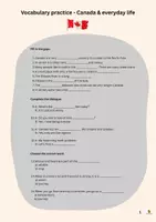 Vorschau - Arbeitsblätter - Canada ZP10 - Vocabulary list and practice A2-B1 - Seite 2