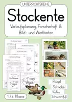 Vorschau - Unterrichtsreihen - Ente / Stockente - Forscherheft mit Tafelmaterial (1./2. Klasse) - Deckblatt