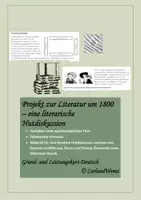 Vorschau - Arbeitsblätter - Projekt zur Literatur um 1800 - eine literarische Hutdiskussion - Deckblatt