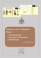Vorschau - Präsentationen/Tafelbilder - Одежда и цвета - Übungen im Plenum - Deckblatt