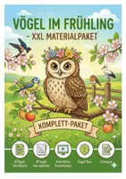 Vorschau - Mal- und Bastelvorlagen - Vögel im Frühling XXL: Steckbriefe, 6 Strategien, Quiz, Ausmalbilder & Interaktive Präsentation! - Deckblatt