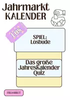 Vorschau - Spiele - JAHRESKALENDER QUIZ /SPIEL - Deckblatt