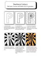 Vorschau - Arbeitsblätter - Starburst Letters - OP Art Gestalten. Klasse 9 - Seite 1