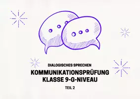 Vorschau - Aufgabenkarten - Kommunikationsprüfung Englisch dialogisches Sprechen Teil 2 - Seite 1