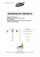 Vorschau - Unterrichtsreihen - Binomische Formeln - Übungen für Profis + ausführliche Lösungen - Seite 1
