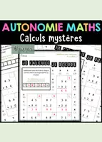 Aperçu - Feuilles d'exercices - Je calcule, je décode |ADDITIONS mystères - Page de couverture