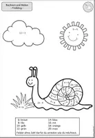 Vorschau - Arbeitsblätter - Rechen-Mal-Blätter Frühling - Seite 2