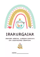 Vista previa - Hojas de trabajo - Irakurgaiak: 2. ziklorako pentsatua. (LH 2 amaieran ere) - Portada