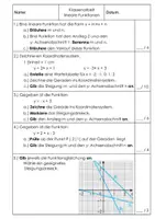 Vorschau - Arbeitsblätter - Klassenarbeit lineare Funktionen - Deckblatt