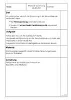 Vorschau - Arbeitsblätter - Versuch zum Transformator - Deckblatt