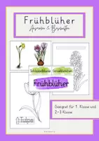 Vorschau - Mal- und Bastelvorlagen - Frühblüher - ausmalen und beschriften (1-3 Klasse) - Deckblatt