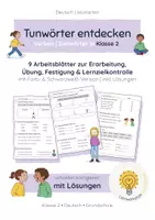Vorschau - Stationenlernen - Tunwörter entdecken | Arbeitsblätter | Verben Klasse 2 - Deckblatt