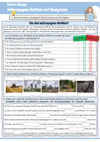 Vorschau - Arbeitsblätter - Anthropogene (menschliche) Einflüsse auf Ökosysteme (Gründe / Risiken / Bewertung verschiedener Eingriffe / Erklärung & Bedeutung Nachhaltigkeit / Selbsttest: nachhaltiger Lebensstil / Biologie / Ökologie) - Seite 1