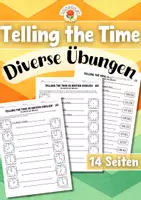 Vorschau - Arbeitsblätter - Telling the time - Die Uhrzeit auf Englisch - Deckblatt