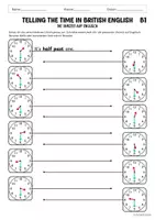 Vorschau - Arbeitsblätter - Telling the time - Die Uhrzeit auf Englisch - Seite 3