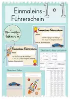 Vorschau - Arbeitsblätter - Einmaleins-Führerschein (Klasse 2/3) - Deckblatt