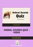 Vorschau - Spiele - Animal Sounds Quiz - Video: Vocabulary (English) - Deckblatt