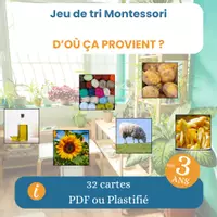 Aperçu - Jeux - Jeu de tri Montessori origine aliments objets - Page de couverture