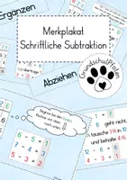 Vorschau - Poster - Merkplakat Schriftliche Subtraktion - Deckblatt
