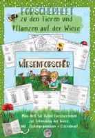 Vorschau - Arbeitsblätter - Forscherheft Wiese verschiedene Klassenstufen + Zecken & Elternbrief - Deckblatt