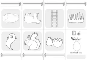 Vorschau - Arbeitsblätter - Minibook - Ei - ei - Wörter und Sätze schreiben - Faltbuch - Seite 2