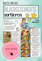 Vorschau - Arbeitsblätter - Bildergeschichte sortieren - Deckblatt