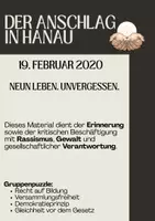 Vorschau - Arbeitsblätter - ANSCHLAG IN Hanau - DEMOKRATIEERZIEHUNG kostenlos - Deckblatt