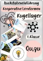 Vorschau - Fördermaterial/Inklusion - Buchstabeneinführung Qu - Buchstabe Qu - Kugellager Qu - Deckblatt