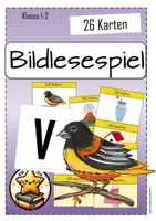 Vorschau - Spiele - Bildlesespiel Buchstabe V Klasse 1 -Ich habe-Wer hat?- - Deckblatt