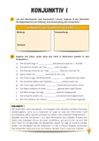 Vorschau - Arbeitsblätter - Konjunktiv I - Erklärung und Übung - Seite 1