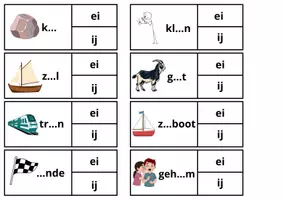 Voorbeeld - Spel knijpkaarten ei ij woorden (zelfcorrigerend) - Pagina 2