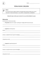 Vorschau - Arbeitsblätter - Methodentraining Schreiben: Writing a Comment - Deckblatt