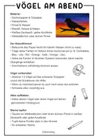 Vorschau - Arbeitsblätter - Vogel Silhouetten am Abendhimmel - Kunstprojekt im Frühling & Sommer - Seite 1