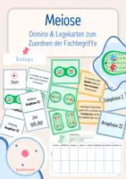 Vorschau - Arbeitsblätter - Zellteilung: Meiose - Legekarten, Domino & Tabelle - Deckblatt