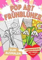 Vorschau - Mal- und Bastelvorlagen - Pop Art Frühblüher - Deckblatt