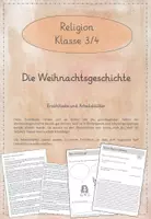 Vorschau - Arbeitsblätter - Advent: Die Weihnachtsgeschichte (Klasse 3/4) - Deckblatt