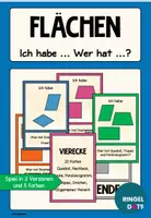 Vorschau - Stationenlernen - Ich habe ... Wer hat ...? Spiel: Flächen / ebene Figuren / Vierecke - Deckblatt