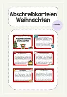 Vorschau - Fördermaterial/Inklusion - Weihnachten Abschreibkartei - Deckblatt