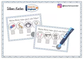 Vorschau - Fördermaterial/Inklusion - Silben Karten - Deckblatt
