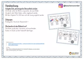 Vorschau - Fördermaterial/Inklusion - Silben Karten - Seite 1