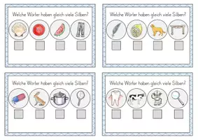 Vorschau - Fördermaterial/Inklusion - Silben Karten - Seite 2