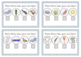 Vorschau - Fördermaterial/Inklusion - Silben Karten - Seite 3