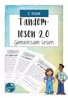 Vorschau - Arbeitsblätter - Tandemlesen 2.0- gemeinsam Lesen - Deutsch - ab 2. Klasse - Deckblatt