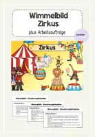 Vorschau - Fördermaterial/Inklusion - Zirkus Wimmelbild plus Arbeitsaufträge - Deckblatt